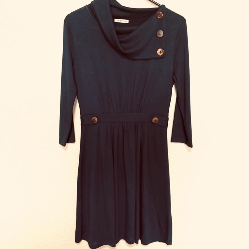 LOLLIPOP STAR Jersey Ruched Dress, chocolate brown